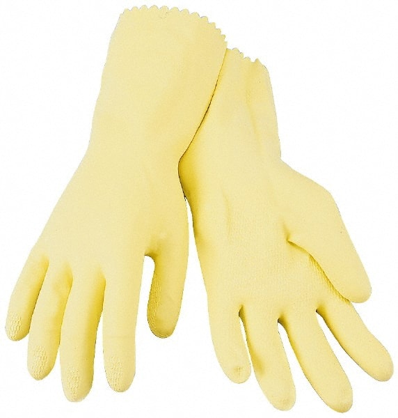Safety Zone - Size L (9), 12" Long, 18 mil, Supported, Latex Chemical Resistant Gloves - Americas Industrial Supply