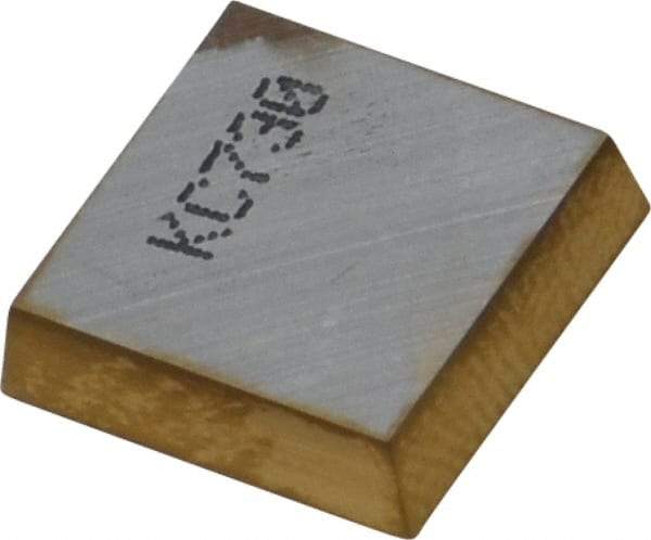 Kennametal - SPG421 Grade KC730 Carbide Turning Insert - TiN Finish, 90° Square, 1/2" Inscr Circle, 1/8" Thick, 1/64" Corner Radius - Americas Industrial Supply