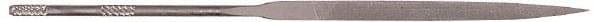 Grobet - 4" Needle Precision Swiss Pattern Knife File - Round Handle - Americas Industrial Supply