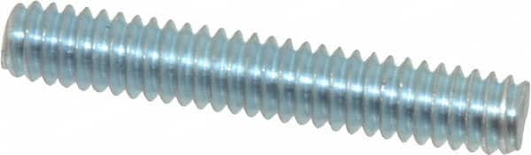 Value Collection - 1/4-20 1-1/2" OAL Fully Threaded Stud - Carbon Steel, Zinc-Plated Finish - Americas Industrial Supply