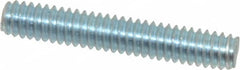 Value Collection - 1/4-20 1-1/2" OAL Fully Threaded Stud - Carbon Steel, Zinc-Plated Finish - Americas Industrial Supply