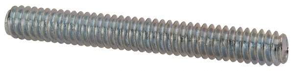 Value Collection - 1/4-20 2" OAL Fully Threaded Stud - Carbon Steel, Zinc-Plated Finish - Americas Industrial Supply
