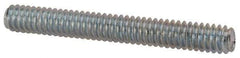 Value Collection - 1/4-20 2" OAL Fully Threaded Stud - Carbon Steel, Zinc-Plated Finish - Americas Industrial Supply