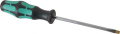 Wera - Slip Stop Slotted Screwdriver - Hexagon Shank, Ergonomic Handle - Americas Industrial Supply