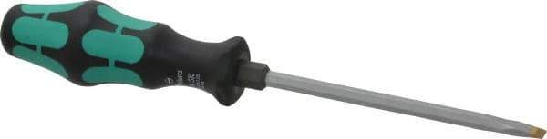Wera - Slip Stop Slotted Screwdriver - Hexagon Shank, Ergonomic Handle - Americas Industrial Supply