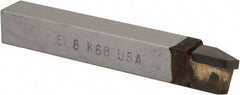 Made in USA - 1/2 x 1/2" Shank, Offset Threading Single Point Tool Bit - EL-8, Grade K68 - Exact Industrial Supply