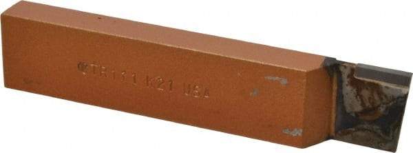 Made in USA - 1 x 1/2" Shank, Cutoff & Grooving Single Point Tool Bit - CT-111, Grade K21 - Exact Industrial Supply