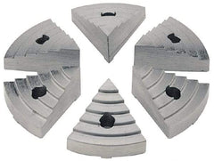 Value Collection - 6" Chuck Capacity, JF Attachment, Round Soft Lathe Chuck Jaw - 8 Jaws, Steel, 60mm Long x 18.4mm High - Americas Industrial Supply