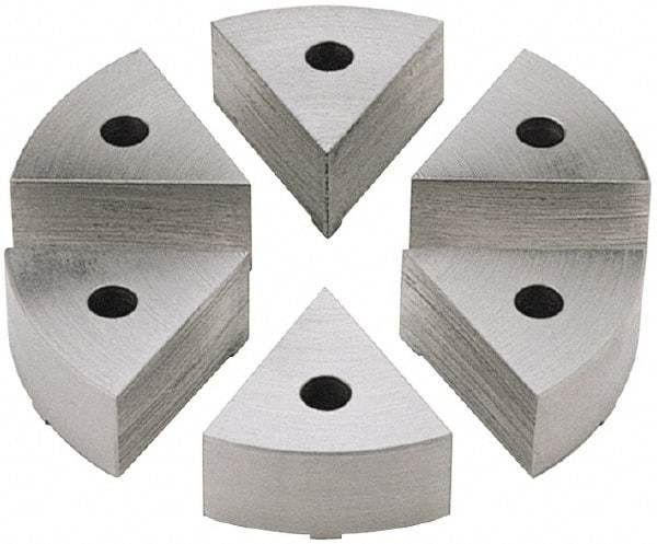 Value Collection - 6" Chuck Capacity, JF Attachment, Round Soft Lathe Chuck Jaw - 6 Jaws, Steel, 22mm Long x 9.1mm High - Americas Industrial Supply