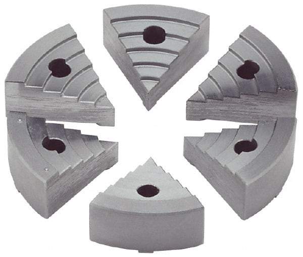 Value Collection - 2" Chuck Capacity, JF Attachment, Round Soft Lathe Chuck Jaw - 6 Jaws, Steel - Americas Industrial Supply