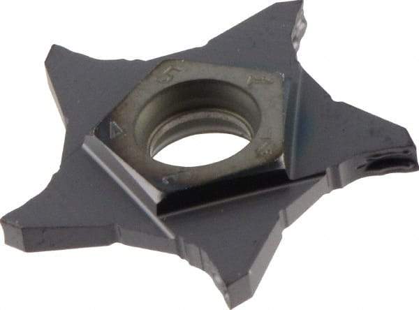 Iscar - PENTA24N200 IC908 Grade, 0.0787" Cutting Width, Carbide Cutoff Insert - Neutral Lead Angle, 0.0079" Cnr Rad, TiAlN Coated - Americas Industrial Supply