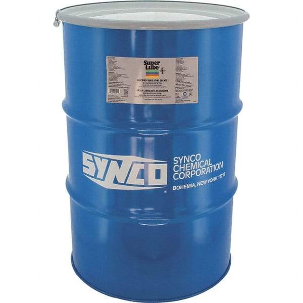 Synco Chemical - 400 Lb Drum Silicone General Purpose Grease - Translucent White, Food Grade, 500°F Max Temp, NLGIG 2, - Americas Industrial Supply