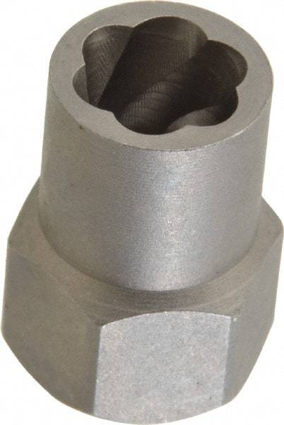 Irwin Hanson - 3/8" Drive Reverse Spiral Flute Hex Bolt Remover - 7/16" Hex, 2" OAL - Americas Industrial Supply