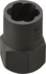 Irwin Hanson - 3/8" Drive Reverse Spiral Flute Hex Bolt Remover - 12mm Hex, 2" OAL - Americas Industrial Supply