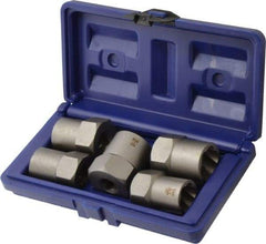 Irwin Hanson - 5 Piece Bolt Extractor Set - 1/2" Drive, Molded Plastic Case - Americas Industrial Supply