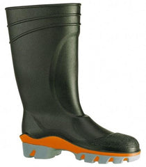 Dunlop Protective Footwear - Men's Size 15 Medium Width Plain Knee Boot - Black, PVC Upper, 15" High, Chemical Resistant, Waterproof - Americas Industrial Supply