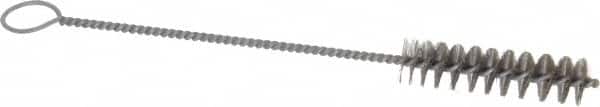 PRO-SOURCE - 2-1/2" Long x 11/16" Diam Steel Twisted Wire Bristle Brush - Single Spiral, 9" OAL, 0.008" Wire Diam, 0.142" Shank Diam - Americas Industrial Supply