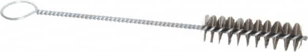 PRO-SOURCE - 3" Long x 7/8" Diam Steel Twisted Wire Bristle Brush - Single Spiral, 10" OAL, 0.008" Wire Diam, 0.16" Shank Diam - Americas Industrial Supply