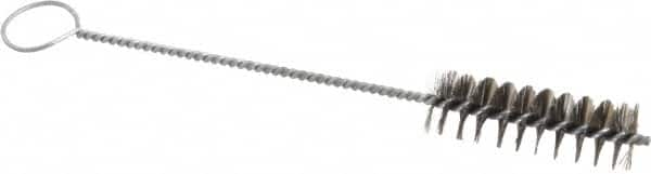 PRO-SOURCE - 3" Long x 15/16" Diam Steel Twisted Wire Bristle Brush - Single Spiral, 10" OAL, 0.008" Wire Diam, 0.16" Shank Diam - Americas Industrial Supply