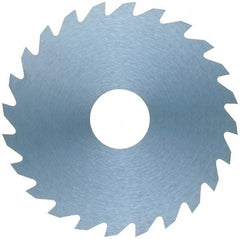 RobbJack - 4" Diam x 0.006" Blade Thickness x 1" Arbor Hole Diam, 36 Tooth Slitting and Slotting Saw - Arbor Connection, Right Hand, Uncoated, Solid Carbide, Concave Ground - Americas Industrial Supply