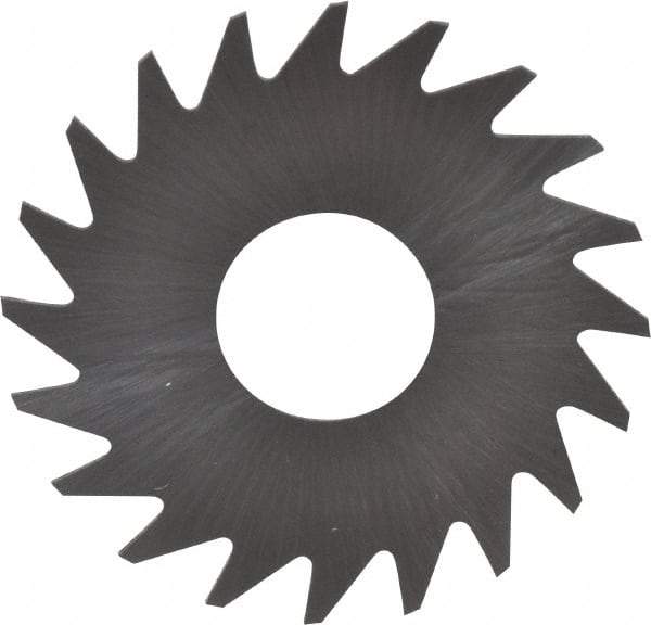 RobbJack - 3/4" Diam x 0.012" Blade Thickness x 1/4" Arbor Hole Diam, 20 Tooth Slitting and Slotting Saw - Arbor Connection, Right Hand, Uncoated, Solid Carbide, Concave Ground - Americas Industrial Supply