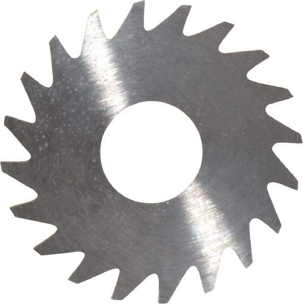 RobbJack - 3/4" Diam x 0.025" Blade Thickness x 1/4" Arbor Hole Diam, 20 Tooth Slitting and Slotting Saw - Arbor Connection, Right Hand, Uncoated, Solid Carbide, Concave Ground - Americas Industrial Supply