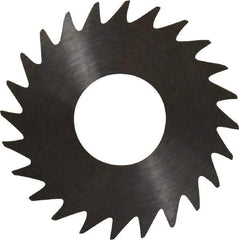 RobbJack - 1" Diam x 0.014" Blade Thickness x 3/8" Arbor Hole Diam, 24 Tooth Slitting and Slotting Saw - Arbor Connection, Right Hand, Uncoated, Solid Carbide, Concave Ground - Americas Industrial Supply