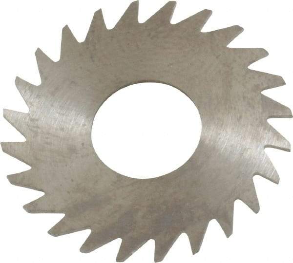 RobbJack - 1" Diam x 0.025" Blade Thickness x 3/8" Arbor Hole Diam, 24 Tooth Slitting and Slotting Saw - Arbor Connection, Right Hand, Uncoated, Solid Carbide, Concave Ground - Americas Industrial Supply