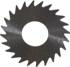 RobbJack - 1" Diam x 0.028" Blade Thickness x 3/8" Arbor Hole Diam, 24 Tooth Slitting and Slotting Saw - Arbor Connection, Right Hand, Uncoated, Solid Carbide, Concave Ground - Americas Industrial Supply