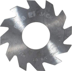 RobbJack - 1" Diam x 0.04" Blade Thickness x 3/8" Arbor Hole Diam, 12 Tooth Slitting and Slotting Saw - Arbor Connection, Right Hand, Uncoated, Solid Carbide, Concave Ground - Americas Industrial Supply