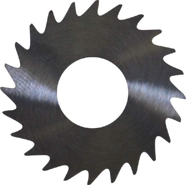 RobbJack - 1" Diam x 0.051" Blade Thickness x 3/8" Arbor Hole Diam, 24 Tooth Slitting and Slotting Saw - Arbor Connection, Right Hand, Uncoated, Solid Carbide, Concave Ground - Americas Industrial Supply