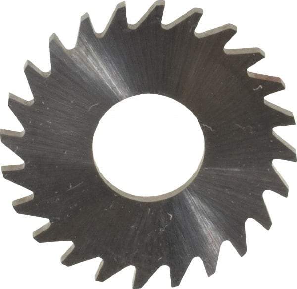 RobbJack - 1" Diam x 1/16" Blade Thickness x 3/8" Arbor Hole Diam, 24 Tooth Slitting and Slotting Saw - Arbor Connection, Right Hand, Uncoated, Solid Carbide, Concave Ground - Americas Industrial Supply