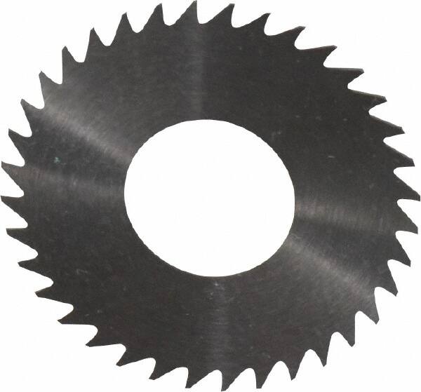 RobbJack - 1-1/4" Diam x 0.014" Blade Thickness x 1/2" Arbor Hole Diam, 36 Tooth Slitting and Slotting Saw - Arbor Connection, Right Hand, Uncoated, Solid Carbide, Concave Ground - Americas Industrial Supply