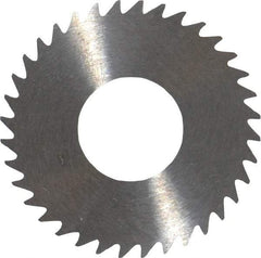 RobbJack - 1-1/4" Diam x 0.018" Blade Thickness x 1/2" Arbor Hole Diam, 36 Tooth Slitting and Slotting Saw - Arbor Connection, Right Hand, Uncoated, Solid Carbide, Concave Ground - Americas Industrial Supply