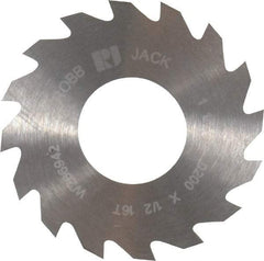 RobbJack - 1-1/4" Diam x 0.02" Blade Thickness x 1/2" Arbor Hole Diam, 16 Tooth Slitting and Slotting Saw - Arbor Connection, Right Hand, Uncoated, Solid Carbide, Concave Ground - Americas Industrial Supply