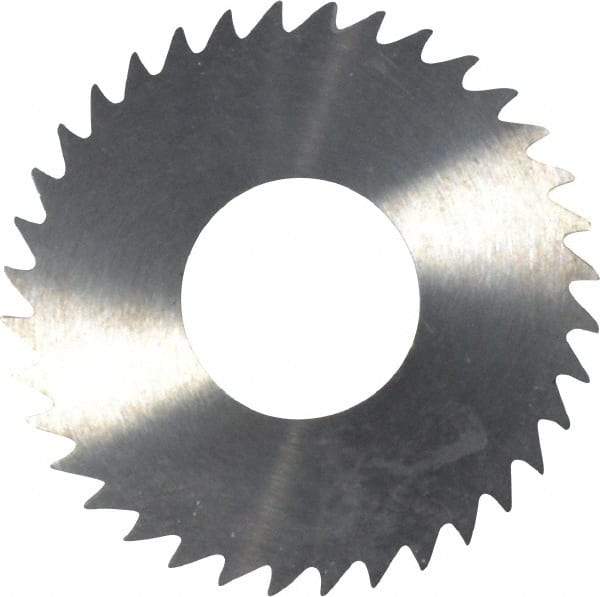 RobbJack - 1-1/4" Diam x 1/16" Blade Thickness x 1/2" Arbor Hole Diam, 36 Tooth Slitting and Slotting Saw - Arbor Connection, Right Hand, Uncoated, Solid Carbide, Concave Ground - Americas Industrial Supply