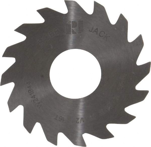 RobbJack - 1-1/2" Diam x 0.0312" Blade Thickness x 1/2" Arbor Hole Diam, 16 Tooth Slitting and Slotting Saw - Arbor Connection, Right Hand, Uncoated, Solid Carbide, Concave Ground - Americas Industrial Supply