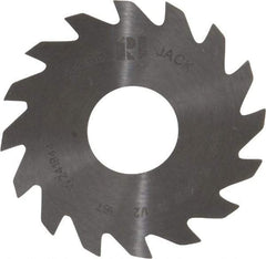 RobbJack - 1-1/2" Diam x 0.0312" Blade Thickness x 1/2" Arbor Hole Diam, 16 Tooth Slitting and Slotting Saw - Arbor Connection, Right Hand, Uncoated, Solid Carbide, Concave Ground - Americas Industrial Supply