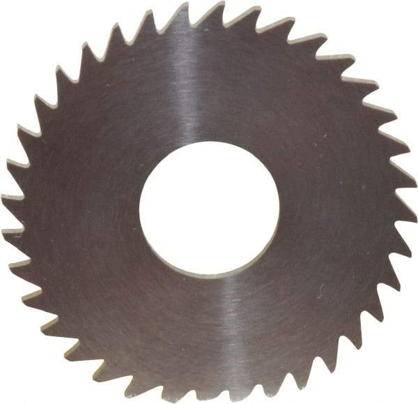 RobbJack - 1-1/2" Diam x 0.0781" Blade Thickness x 1/2" Arbor Hole Diam, 36 Tooth Slitting and Slotting Saw - Arbor Connection, Right Hand, Uncoated, Solid Carbide, Concave Ground - Americas Industrial Supply