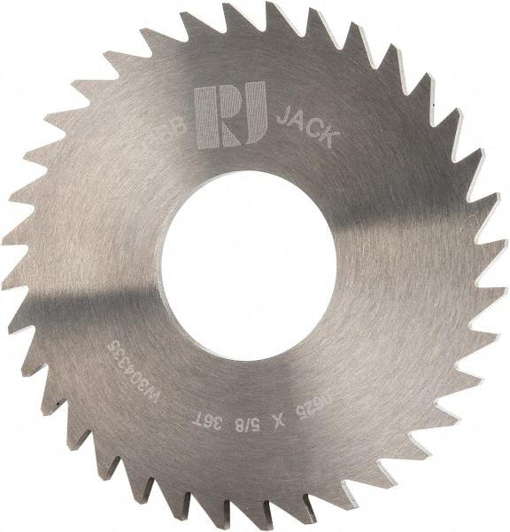 RobbJack - 1-3/4" Diam x 1/16" Blade Thickness x 5/8" Arbor Hole Diam, 36 Tooth Slitting and Slotting Saw - Arbor Connection, Right Hand, Uncoated, Solid Carbide, Concave Ground - Americas Industrial Supply