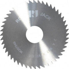 RobbJack - 2" Diam x 0.1562" Blade Thickness x 1/2" Arbor Hole Diam, 48 Tooth Slitting and Slotting Saw - Arbor Connection, Right Hand, Uncoated, Solid Carbide, Concave Ground - Americas Industrial Supply