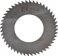 RobbJack - 2" Diam x 0.0468" Blade Thickness x 1" Arbor Hole Diam, 48 Tooth Slitting and Slotting Saw - Arbor Connection, Right Hand, Uncoated, Solid Carbide, Concave Ground - Americas Industrial Supply