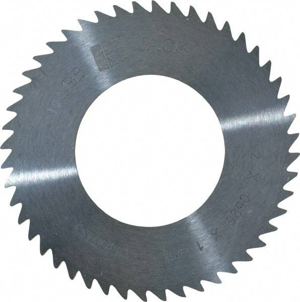 RobbJack - 2" Diam x 1/16" Blade Thickness x 1" Arbor Hole Diam, 48 Tooth Slitting and Slotting Saw - Arbor Connection, Right Hand, Uncoated, Solid Carbide, Concave Ground - Americas Industrial Supply