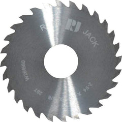 RobbJack - 2-1/4" Diam x 1/8" Blade Thickness x 5/8" Arbor Hole Diam, 28 Tooth Slitting and Slotting Saw - Arbor Connection, Right Hand, Uncoated, Solid Carbide, Concave Ground - Americas Industrial Supply