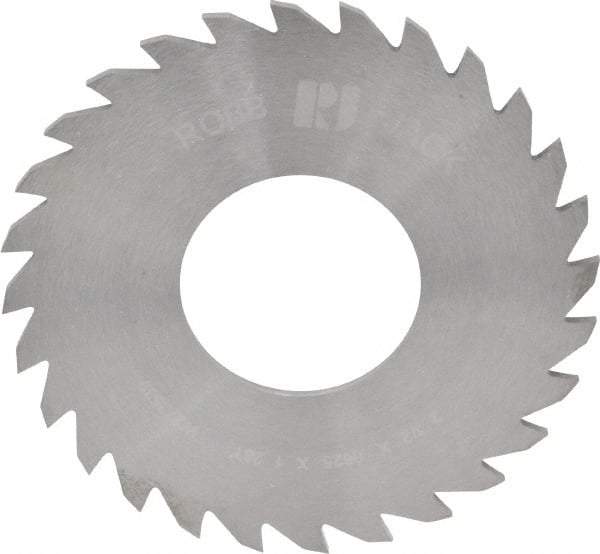 RobbJack - 2-1/2" Diam x 1/16" Blade Thickness x 1" Arbor Hole Diam, 28 Tooth Slitting and Slotting Saw - Arbor Connection, Right Hand, Uncoated, Solid Carbide, Concave Ground - Americas Industrial Supply