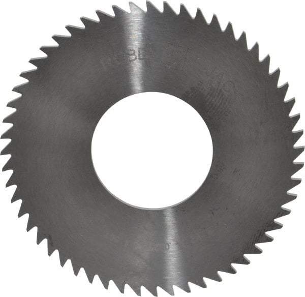 RobbJack - 2-1/2" Diam x 1/16" Blade Thickness x 1" Arbor Hole Diam, 56 Tooth Slitting and Slotting Saw - Arbor Connection, Right Hand, Uncoated, Solid Carbide, Concave Ground - Americas Industrial Supply