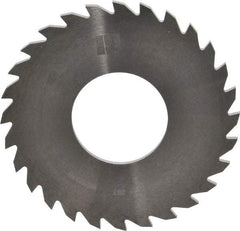 RobbJack - 2-1/2" Diam x 0.0781" Blade Thickness x 1" Arbor Hole Diam, 28 Tooth Slitting and Slotting Saw - Arbor Connection, Right Hand, Uncoated, Solid Carbide, Concave Ground - Americas Industrial Supply