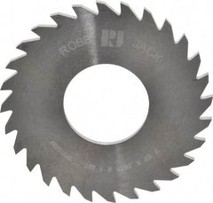 RobbJack - 2-1/2" Diam x 0.0937" Blade Thickness x 1" Arbor Hole Diam, 28 Tooth Slitting and Slotting Saw - Arbor Connection, Right Hand, Uncoated, Solid Carbide, Concave Ground - Americas Industrial Supply