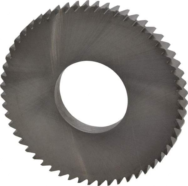 RobbJack - 2-1/2" Diam x 1/4" Blade Thickness x 1" Arbor Hole Diam, 56 Tooth Slitting and Slotting Saw - Arbor Connection, Right Hand, Uncoated, Solid Carbide, Concave Ground - Americas Industrial Supply