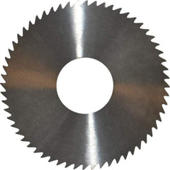 RobbJack - 3" Diam x 1/8" Blade Thickness x 1" Arbor Hole Diam, 60 Tooth Slitting and Slotting Saw - Arbor Connection, Right Hand, Uncoated, Solid Carbide, Concave Ground - Americas Industrial Supply